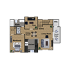 Pioneer Meadows One Bedroom One Bathroom B Floor Plan Pioneer Meadows One Bedroom One Bathroom B Floor Plan